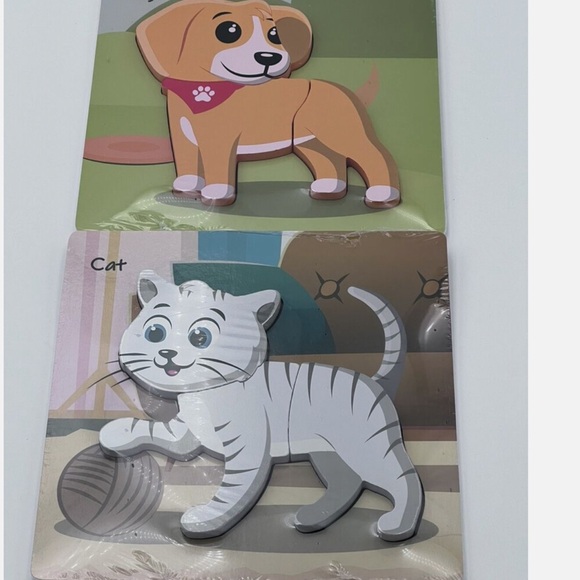 New Wooden Animal Puzzles 6 Count - Picture 6 of 6